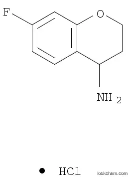 Molecular Structure of 191608-21-6 (7-fluorochroman-4-amine hydrochloride)